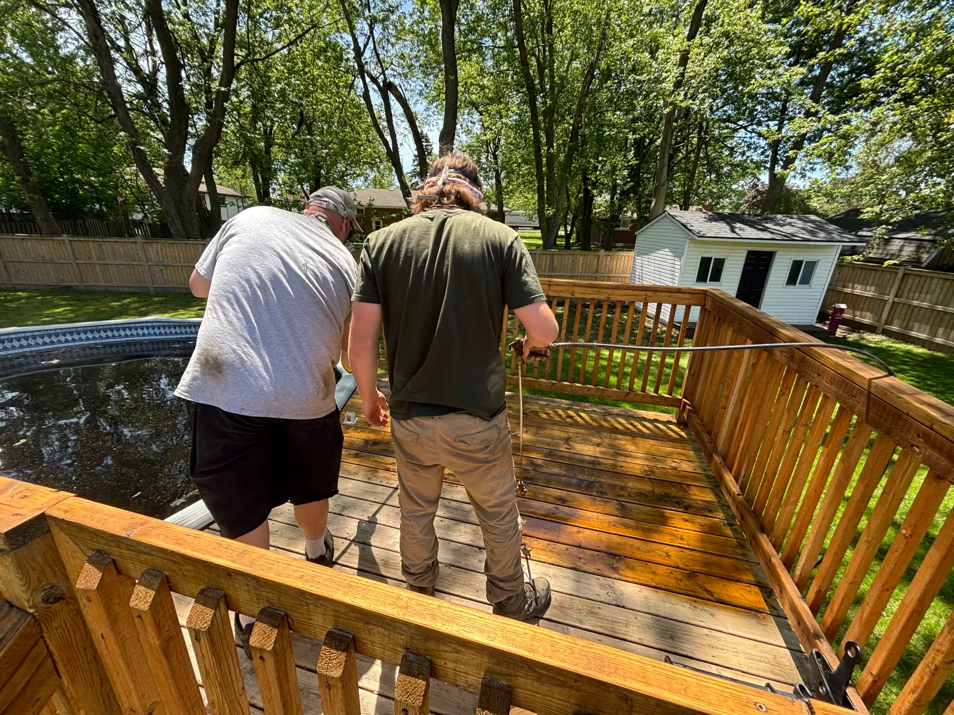 Deck Cleaning project in the Niagara region
