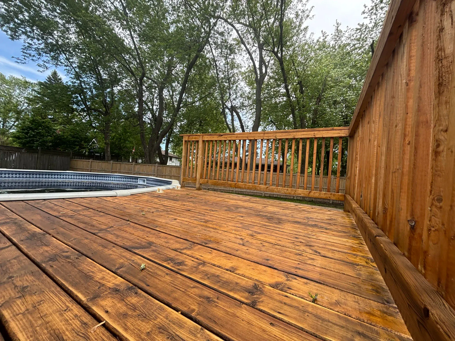 Deck Sanding & Prep project in the Niagara region