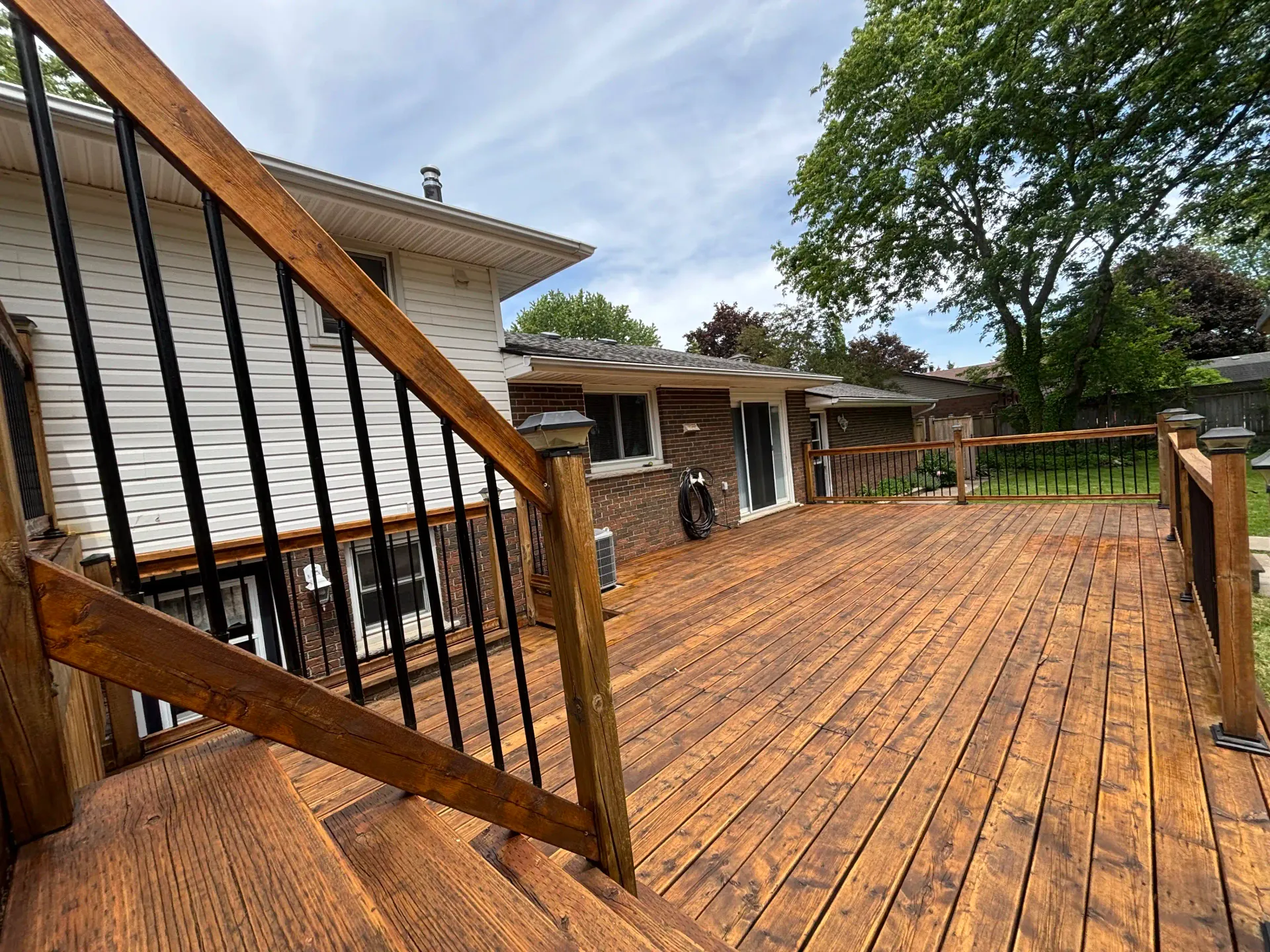 Deck Staining project in the Niagara region
