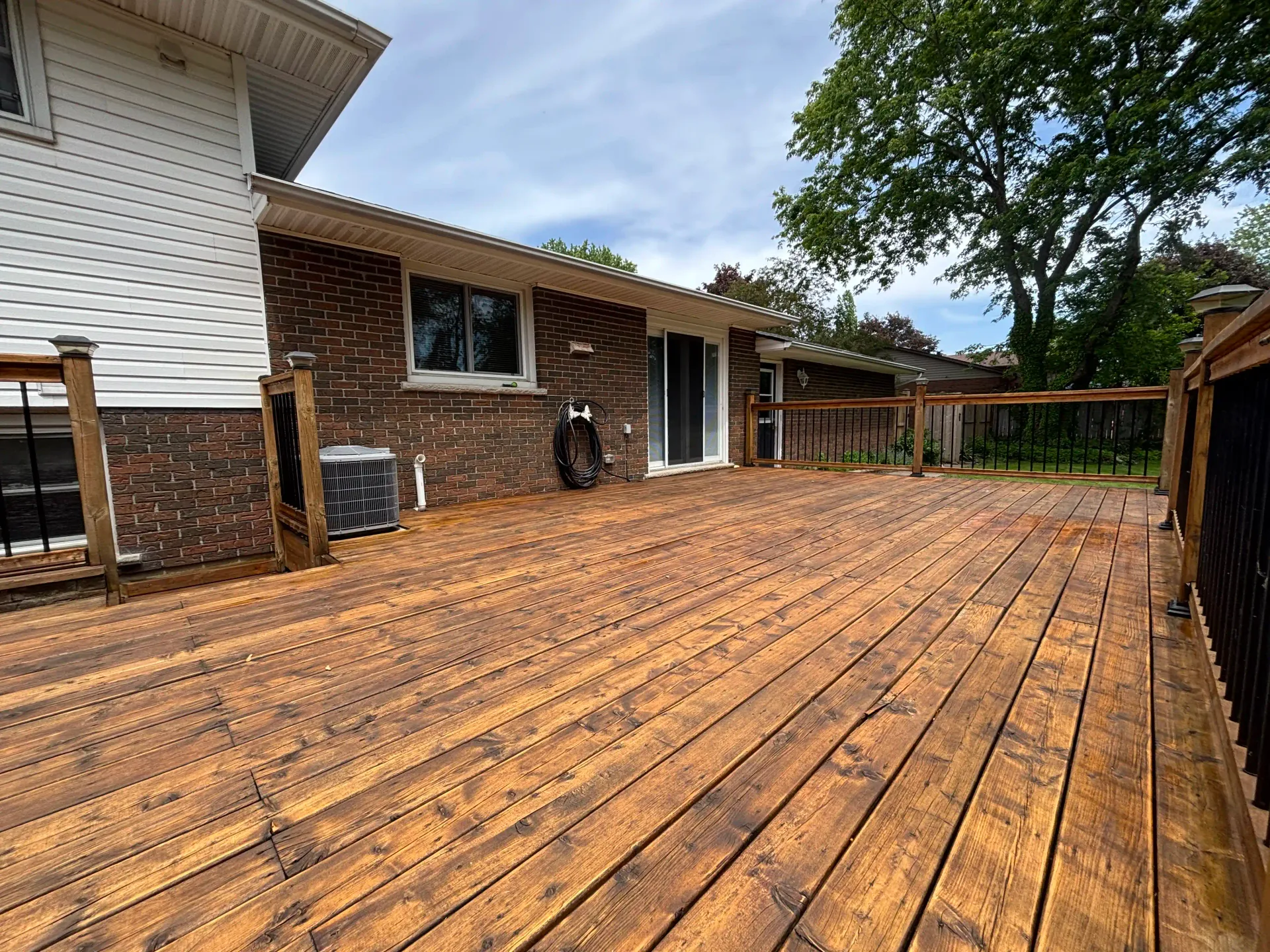 Deck Staining project in the Niagara region